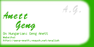 anett geng business card